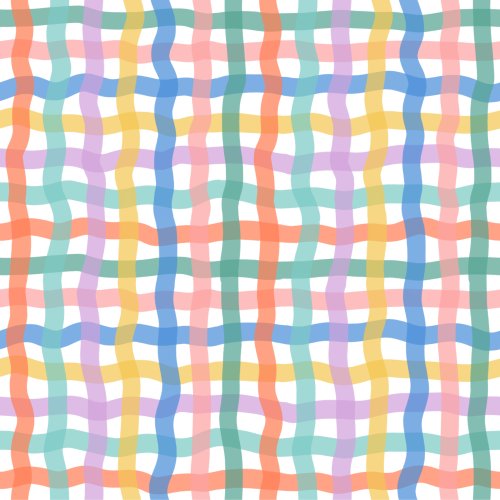 colorful wavy gingham