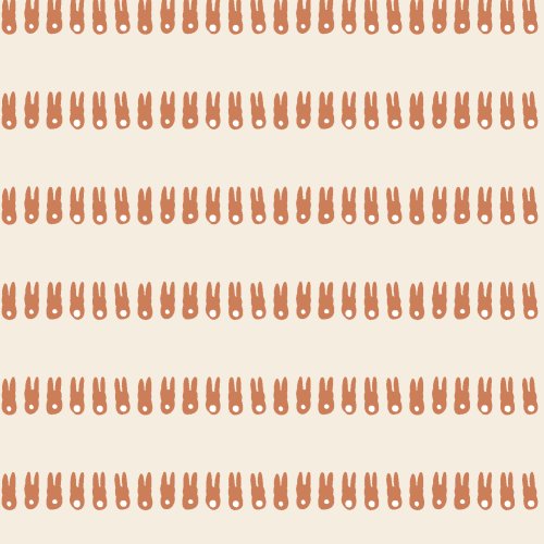 Little horizontal rows of bunny rabbits in earth tones and perfect for boy and gender neutral easter designs.