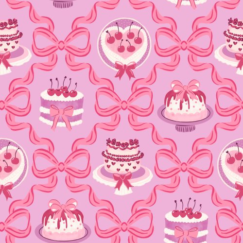 vintage valentine cake fabric