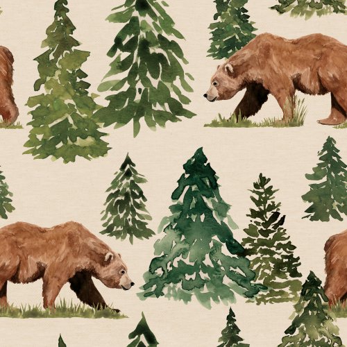 grizzly bear in forest design