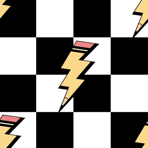 back to school checker pencils