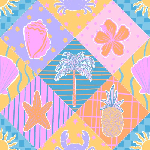 coastal summer patchwork