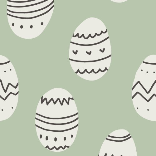 Wonky, minimal, and line art Easter eggs in cream and charcoal gray with pastel colors perfect for a gender-neutral Easter or spring design.