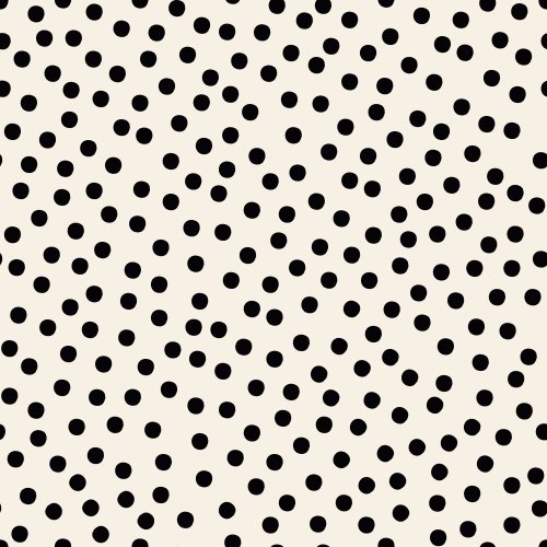 small black spots in a scattered/tossed pattern on a cream background