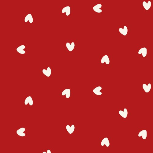 tossed hand drawn hearts scattered.