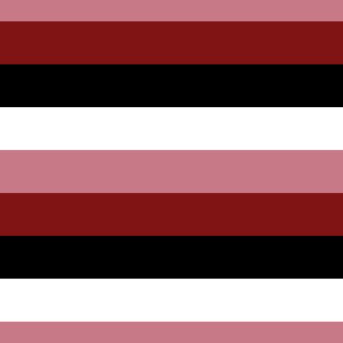 pink, red, white, black horizontal stripes