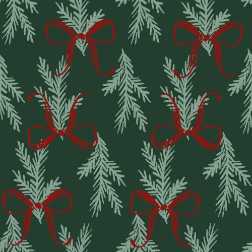 christmas branches and bows