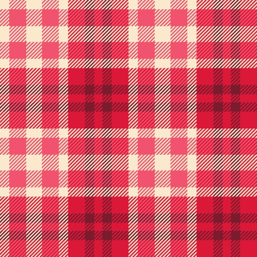 red cream and pink plaid pattern