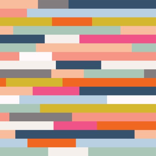 midcentury holiday color blocks in an irregular horizontal tile pattern