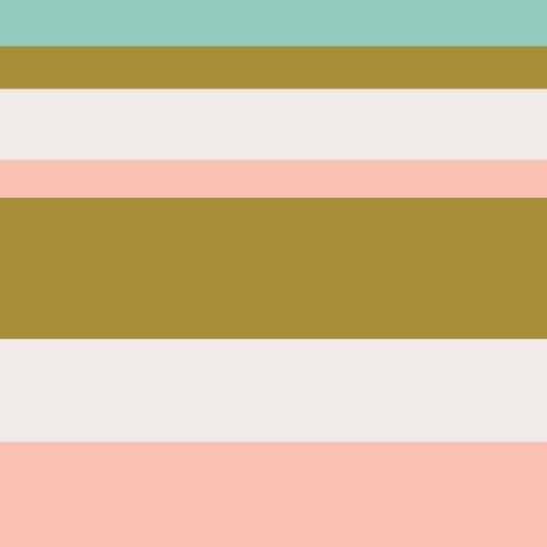 blue, pink, cream and olive green striped pattern