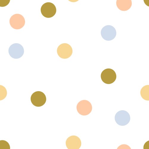 multicolor spring polka dots