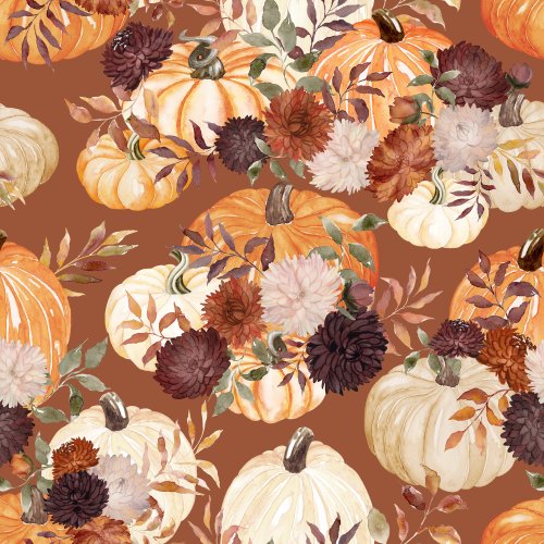 fall floral with pumpkins