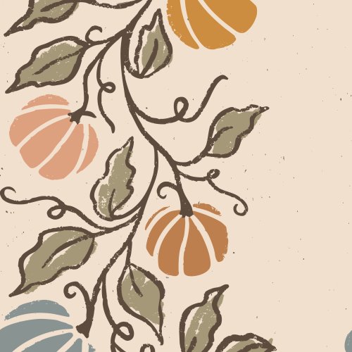 Fun pumpkin patch print for fall projects—great for kids, quilts, and woodland-inspired home decor.