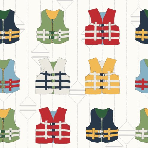 multicolor boating life vest design