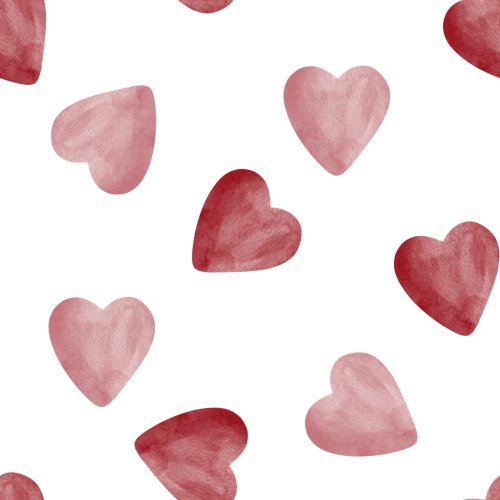 painted valentine's day hearts