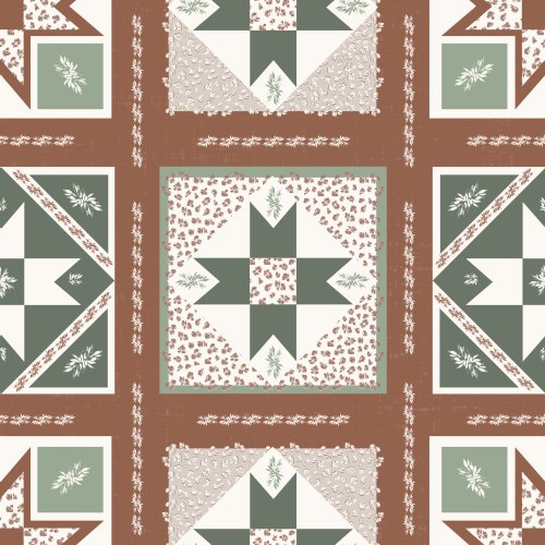 Patchwork textured design, Cheater quilt