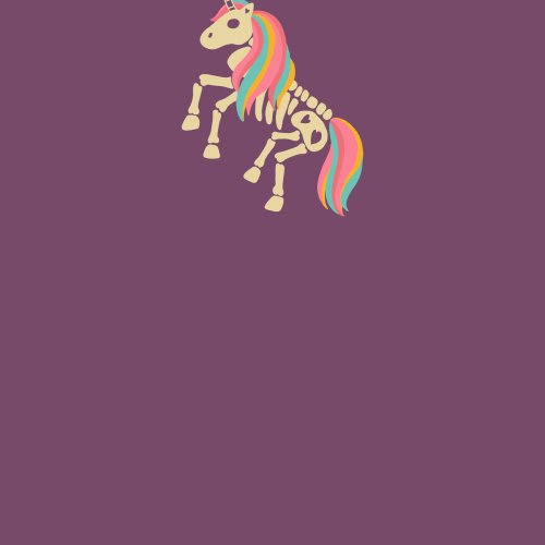 unicorn skeleton panel design