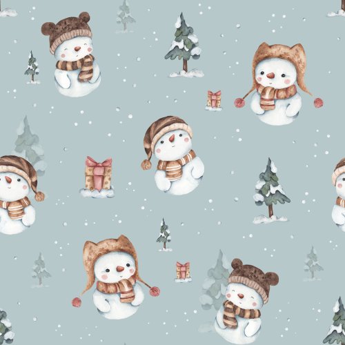 christmas snowmen with scarves