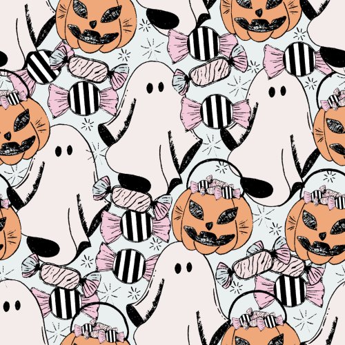 ghost and pumpkin halloween design