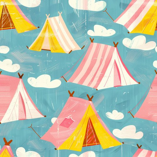 pink camping tents