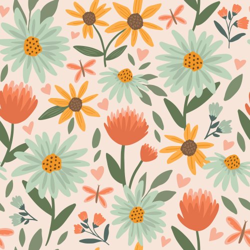 Floral hero pattern