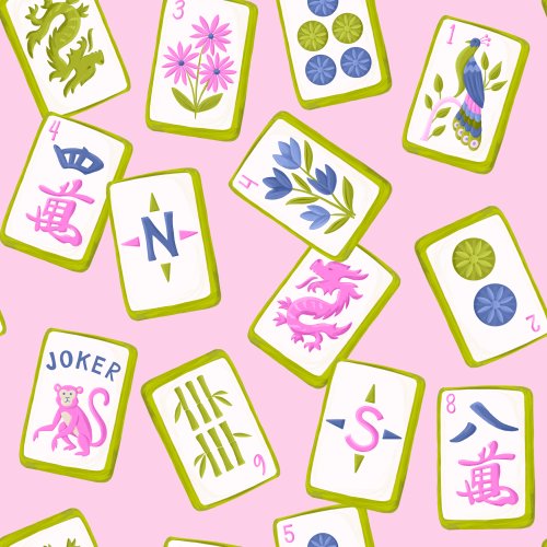 Mahjong Love Tiles pattern