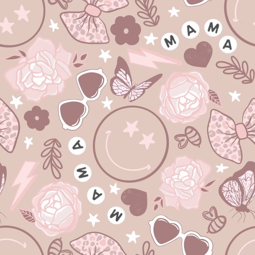 "mama" with smiley faces