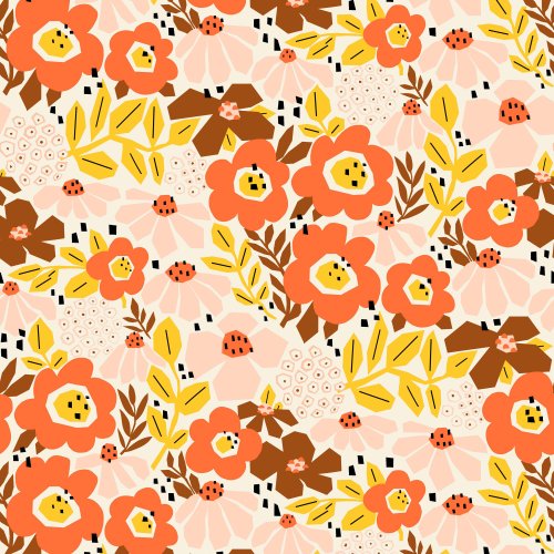 retro floral design