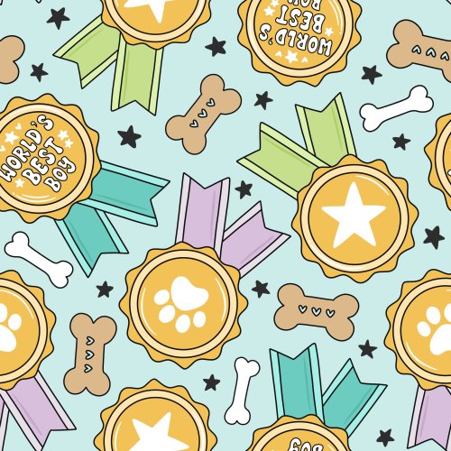 dog "worlds best boy" medal