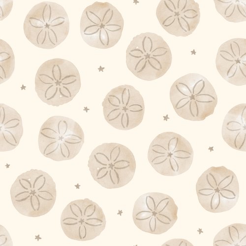 Watercolor sand dollar shells on a soft background.