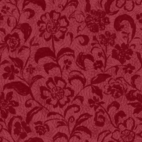 hand drawn vintage floral lace in red white and blue