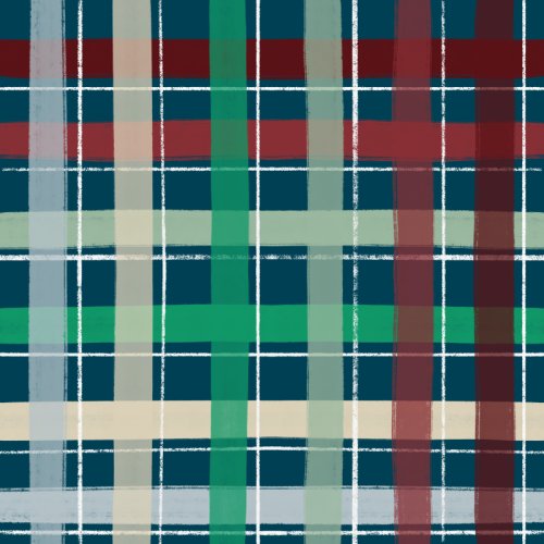 Hand drawn gingham plaid with multiple colors 