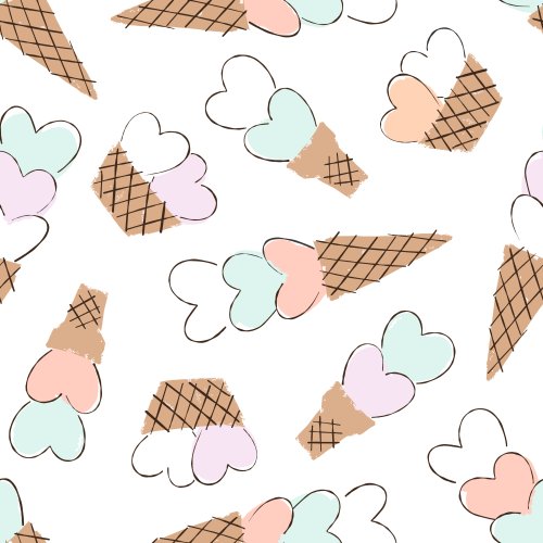 heart shaped ice cream cones