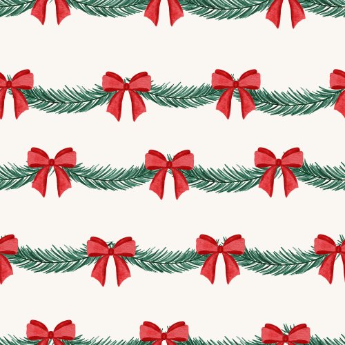 christmas garland with bows