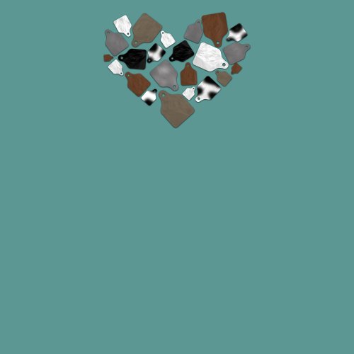 ear tag heart coordinate for TAG You're It Collection