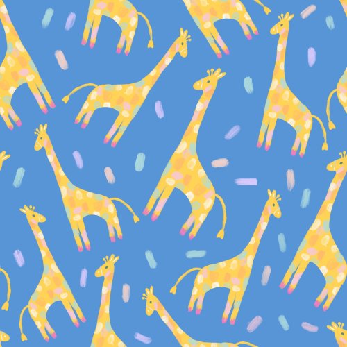 colorful giraffes