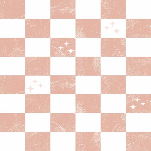 white and pink checker