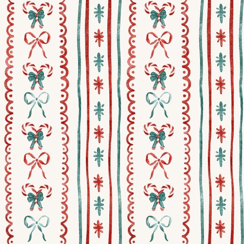 christmas stripe with candy cane bows