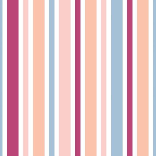 Magenta, blue, peach and yellow vertical stripe pattern