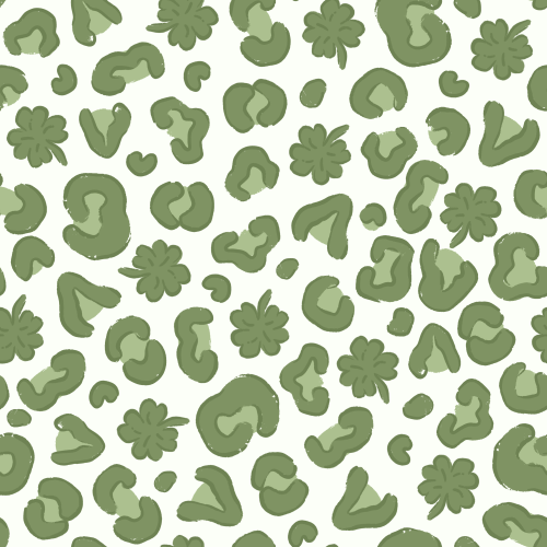 st. patrick's day green cheetah spots and clovers