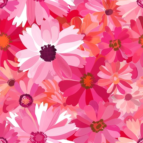 pink floral daisies