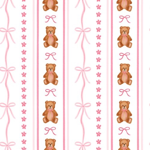 teddy bear with pink bows