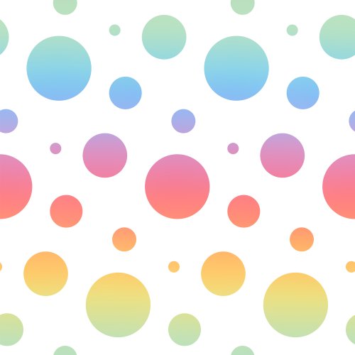 rainbow and white dots