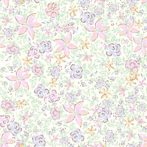 Springtime Patchwork Cottagecore Ditsy Florals in Pink and yellow