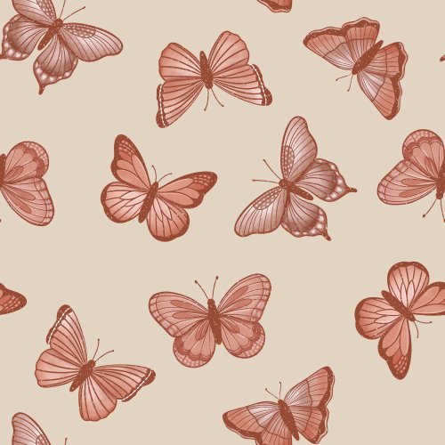 butterflies on green background