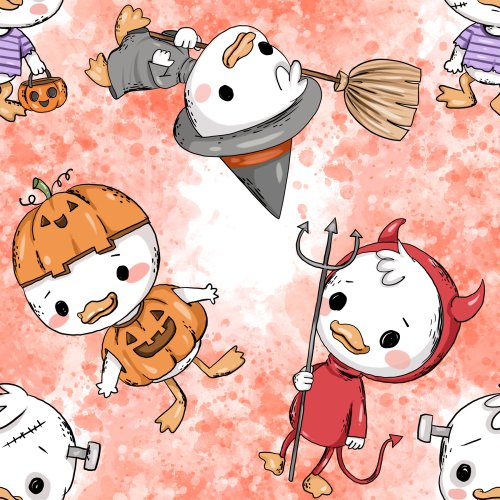 halloween ducks in costumes