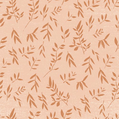 leaves on peach and navy background