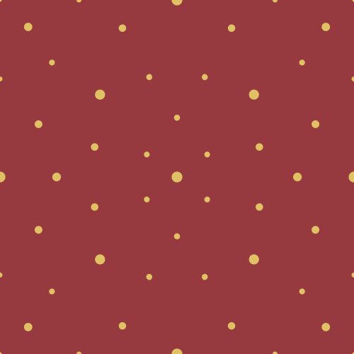 yellow dots on a red background