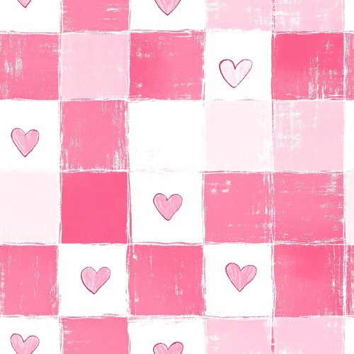 pink valentine's day checker design