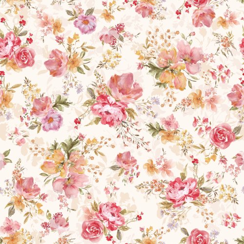 Enchanting hand-painted watercolour floral clusters timeless classic and dreamy